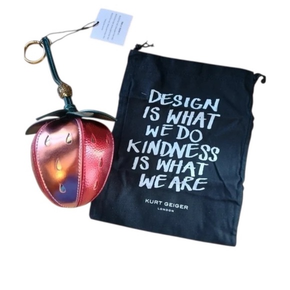 Kurt Geiger Red Strawberry Key Holder - Picture 2 of 10